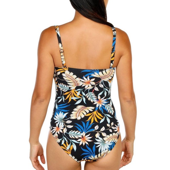 NWT, Niptuck Swim, Louise Dukes Paradise One Piece Swimsuit, Sz 4, Black Multi - Picture 16 of 16